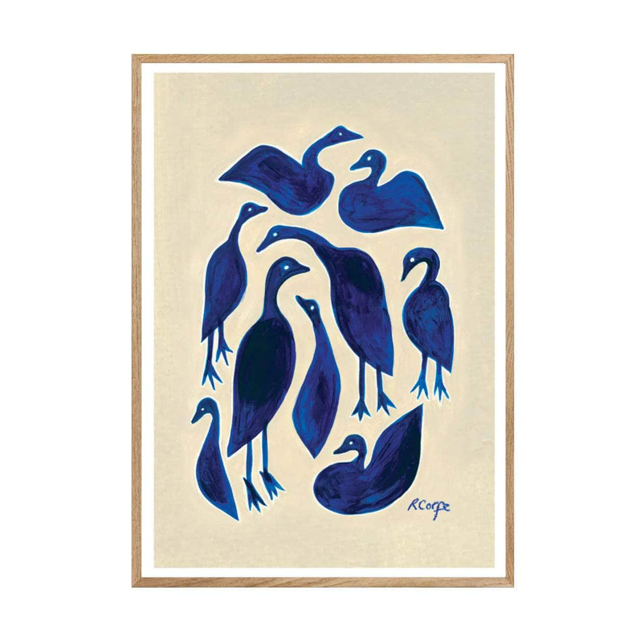 A2 - Blue Ducks Print