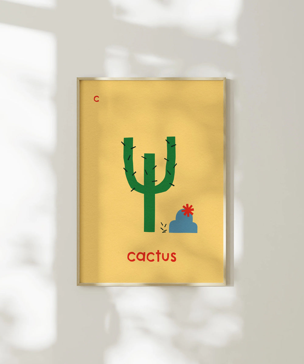 C for Cactus Print