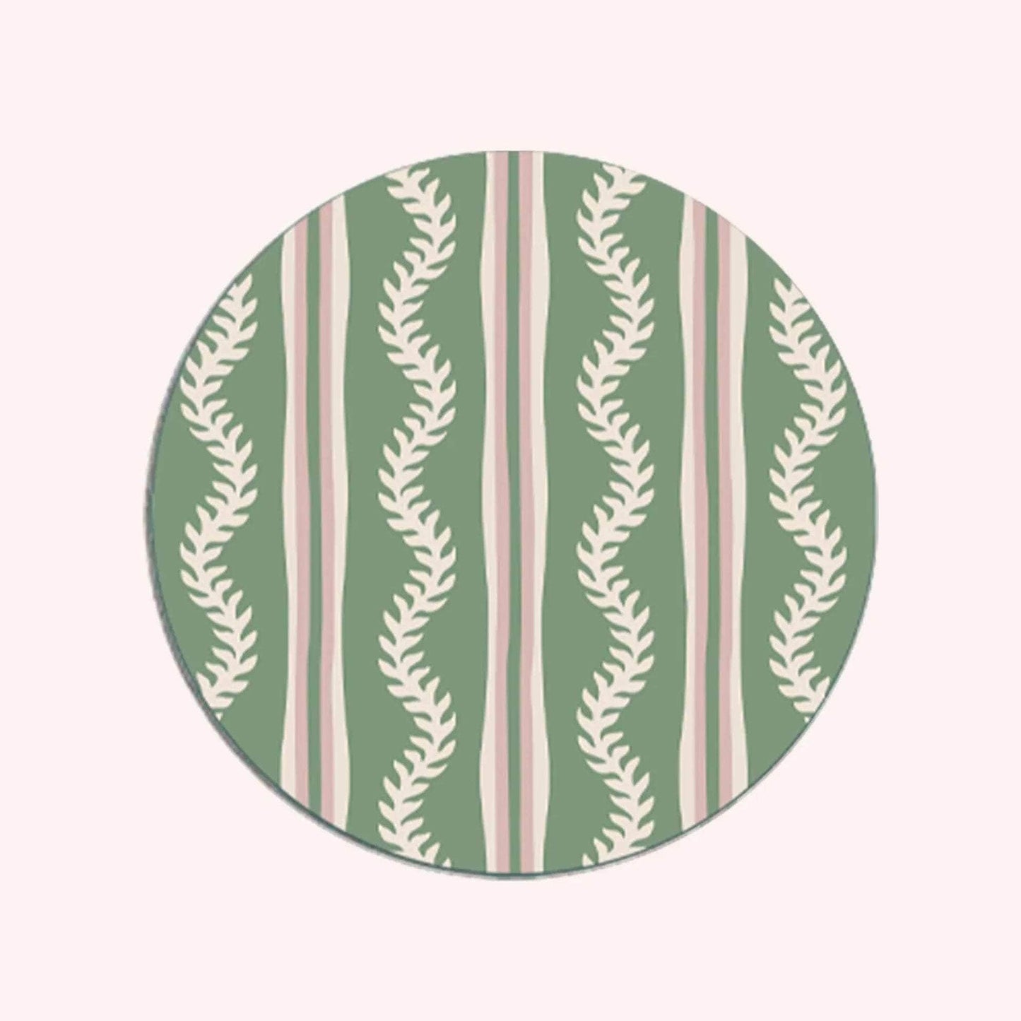 Green & Pink Vines Coasters