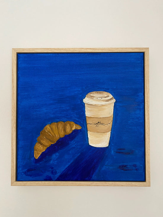 Café et Croissant Painting