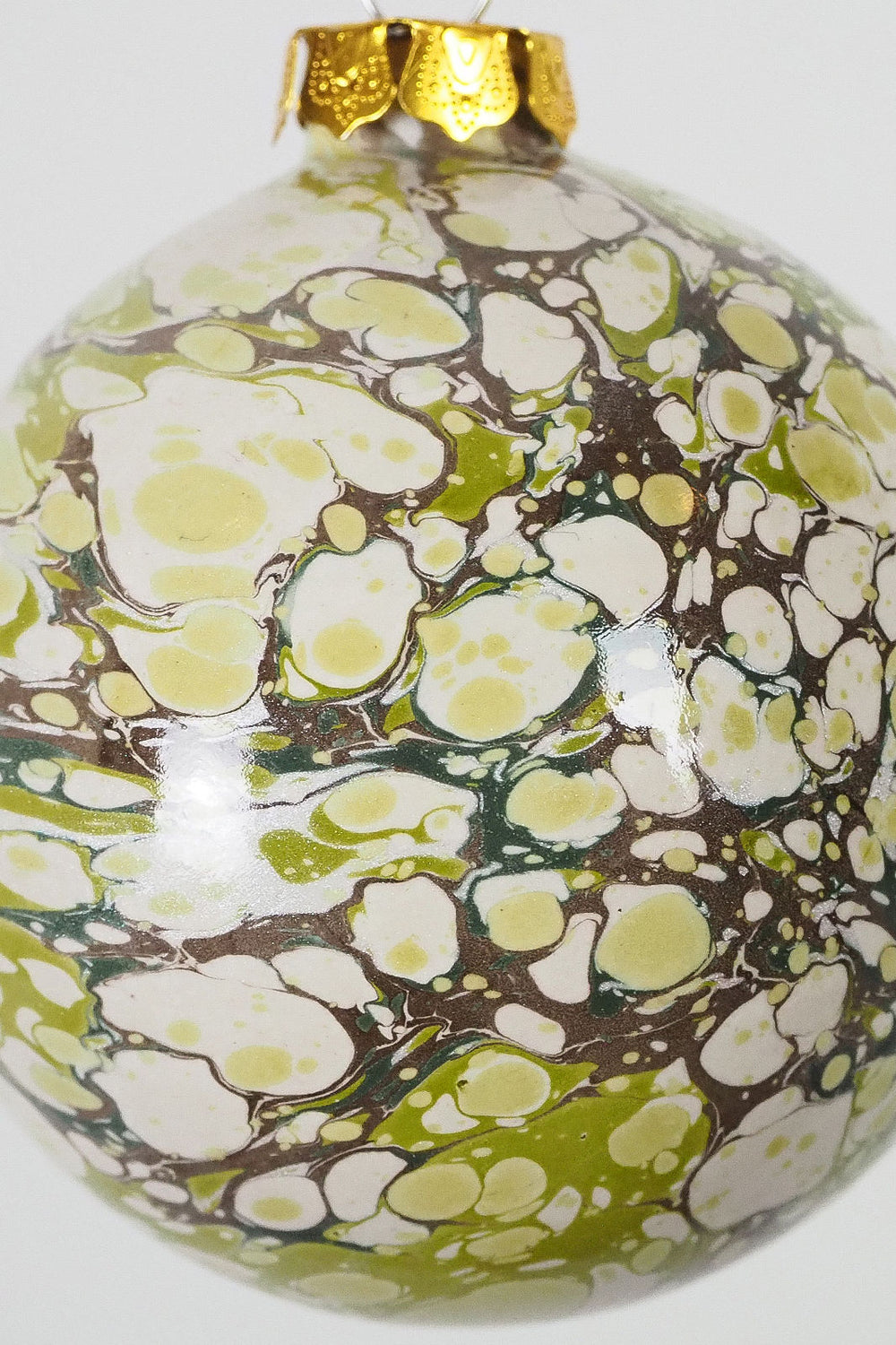 Large Moss Marbled Bauble