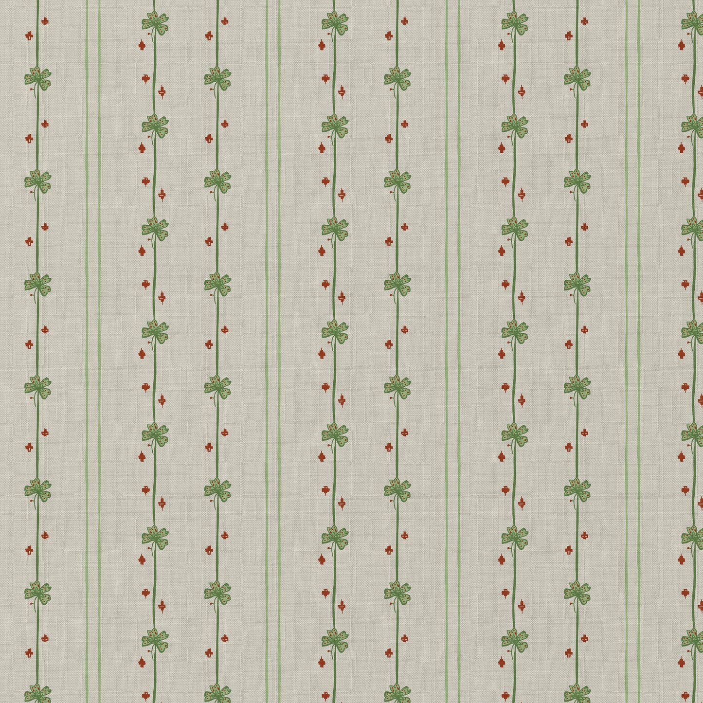 Garden Tetris Fabric - Green