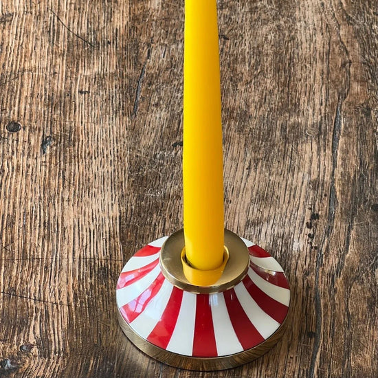 Circus Candleholder - Red - Striped