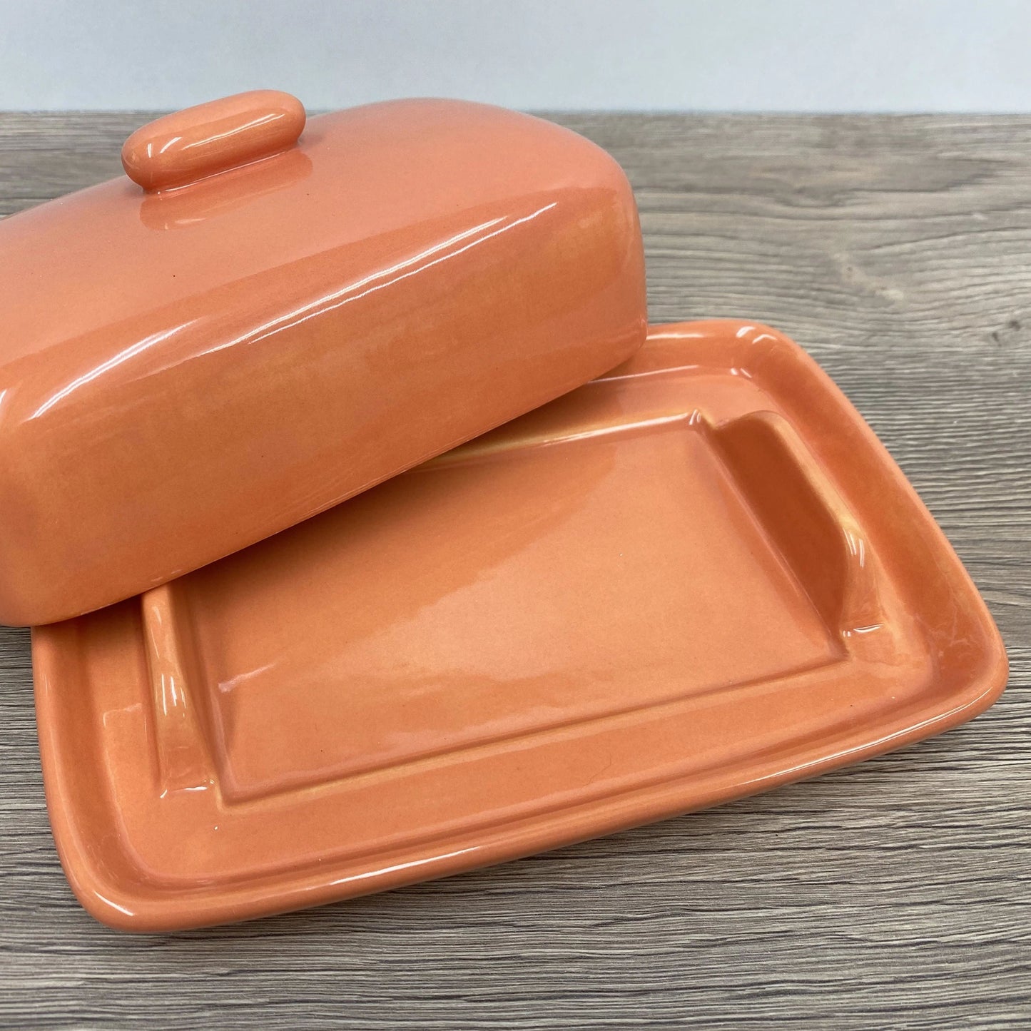 Butter Dish Orange Glaze