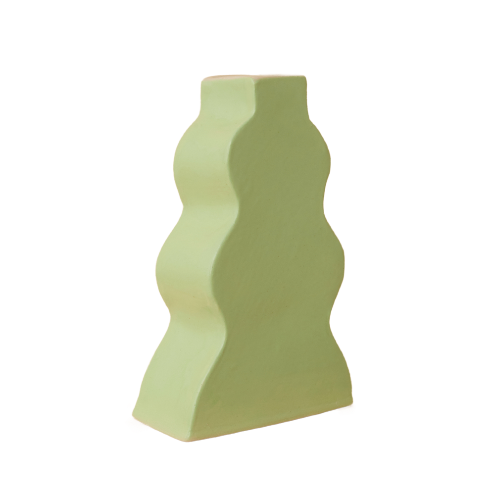 Wavy Vase - Mint Green