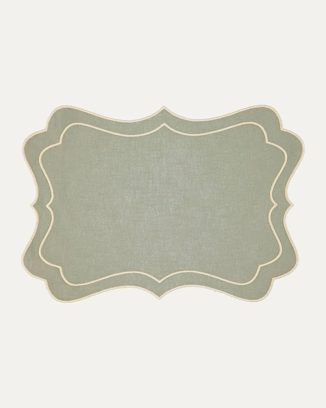 Breeze Placemat, Green with Cream