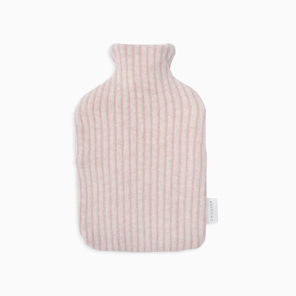 Pink Pinstripe Hot Water Bottle