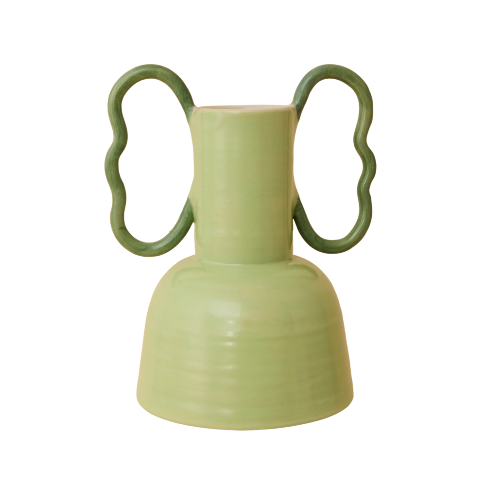 Wiggle Handle Vase - Mint Green