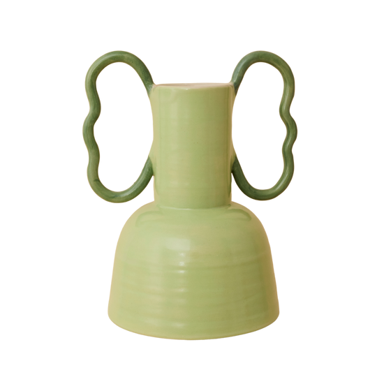 Wiggle Handle Vase - Mint Green