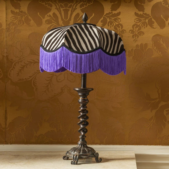 The Purple Zebra Lampshade