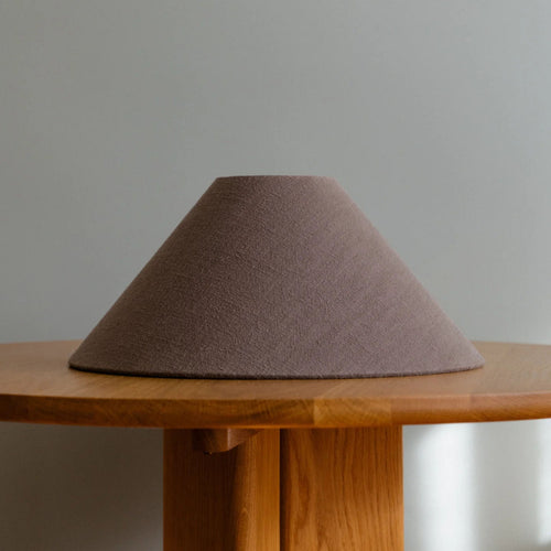 Charcoal Linen Conical Lampshade