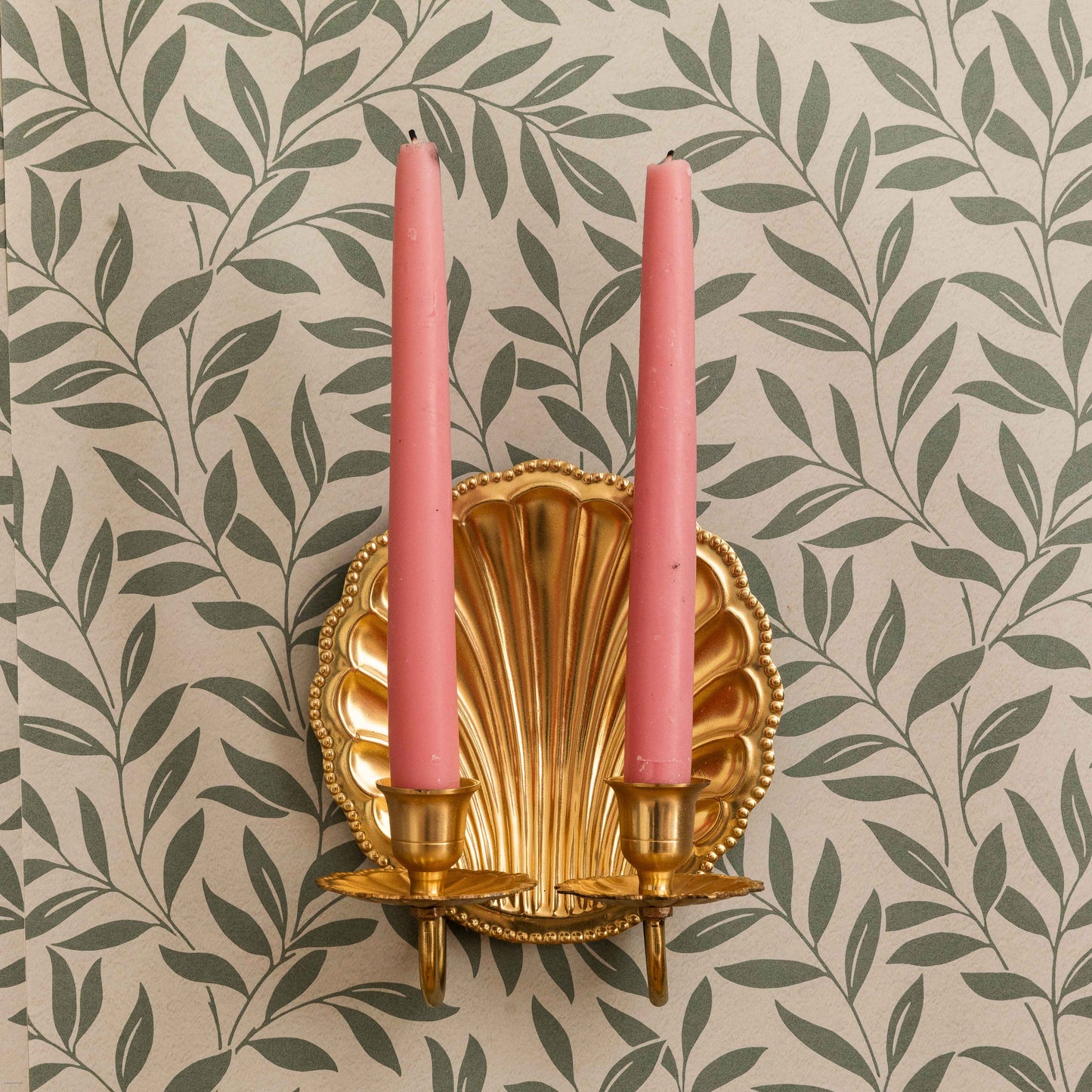 Shell Brass Wall Sconce (Double)