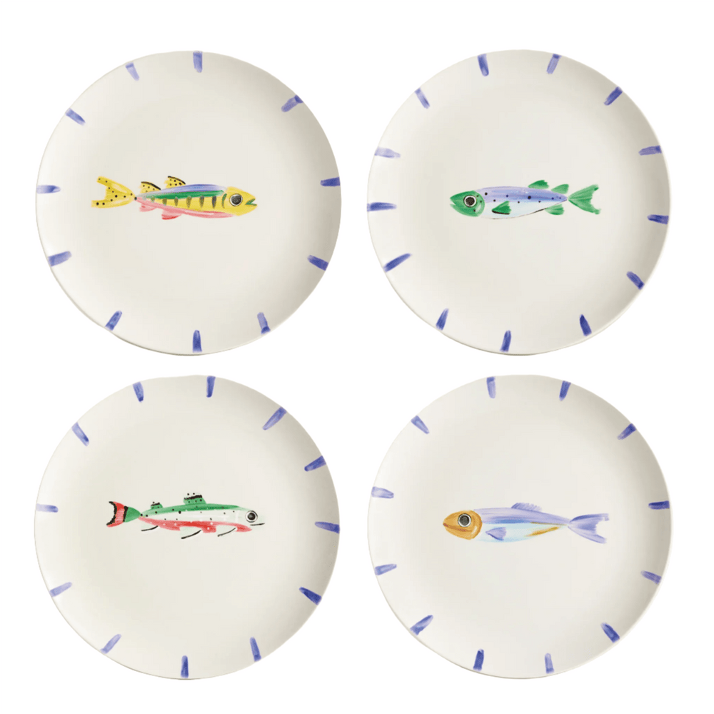 Gone Fishing Plates | Set of 4