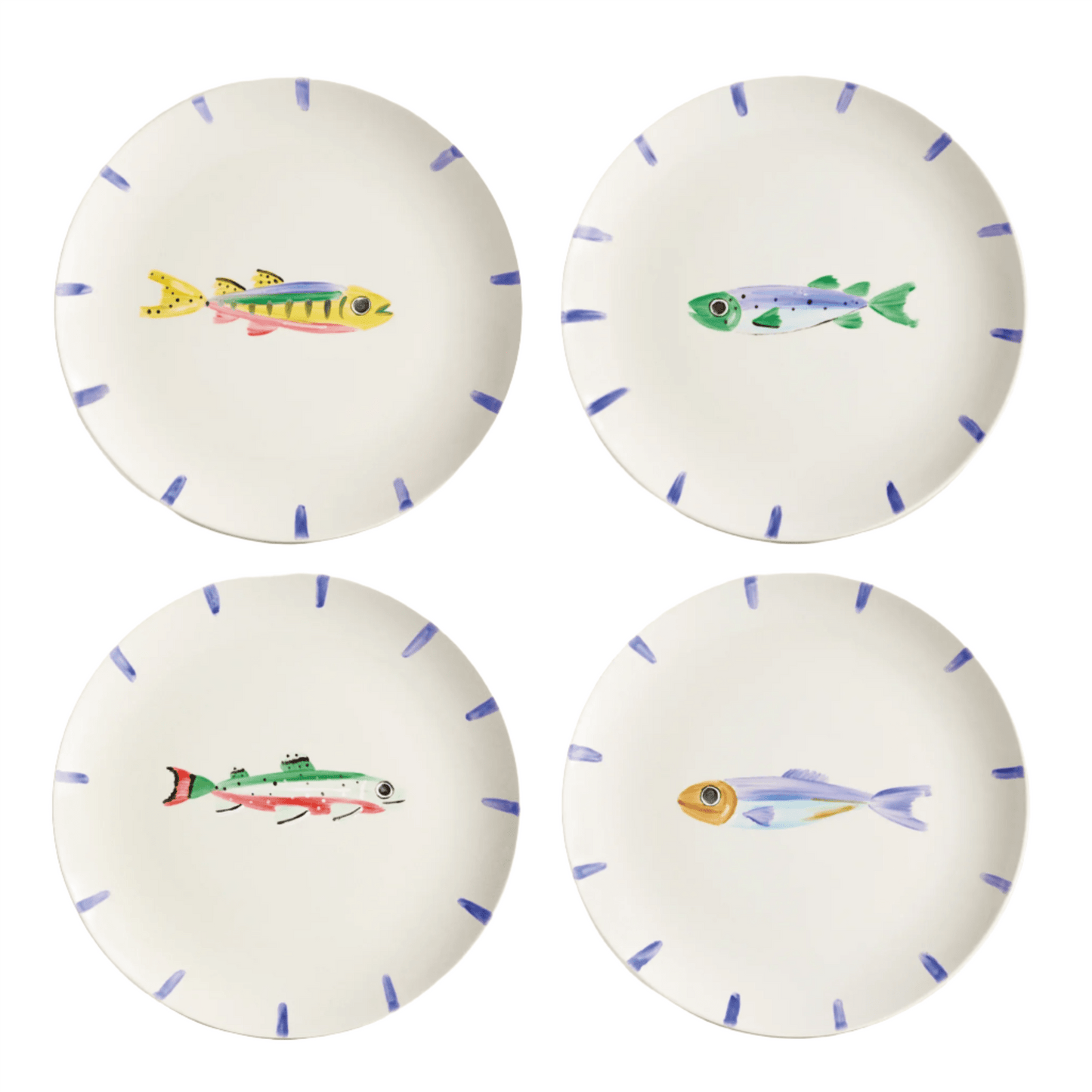 Gone Fishing Plates | Set of 4