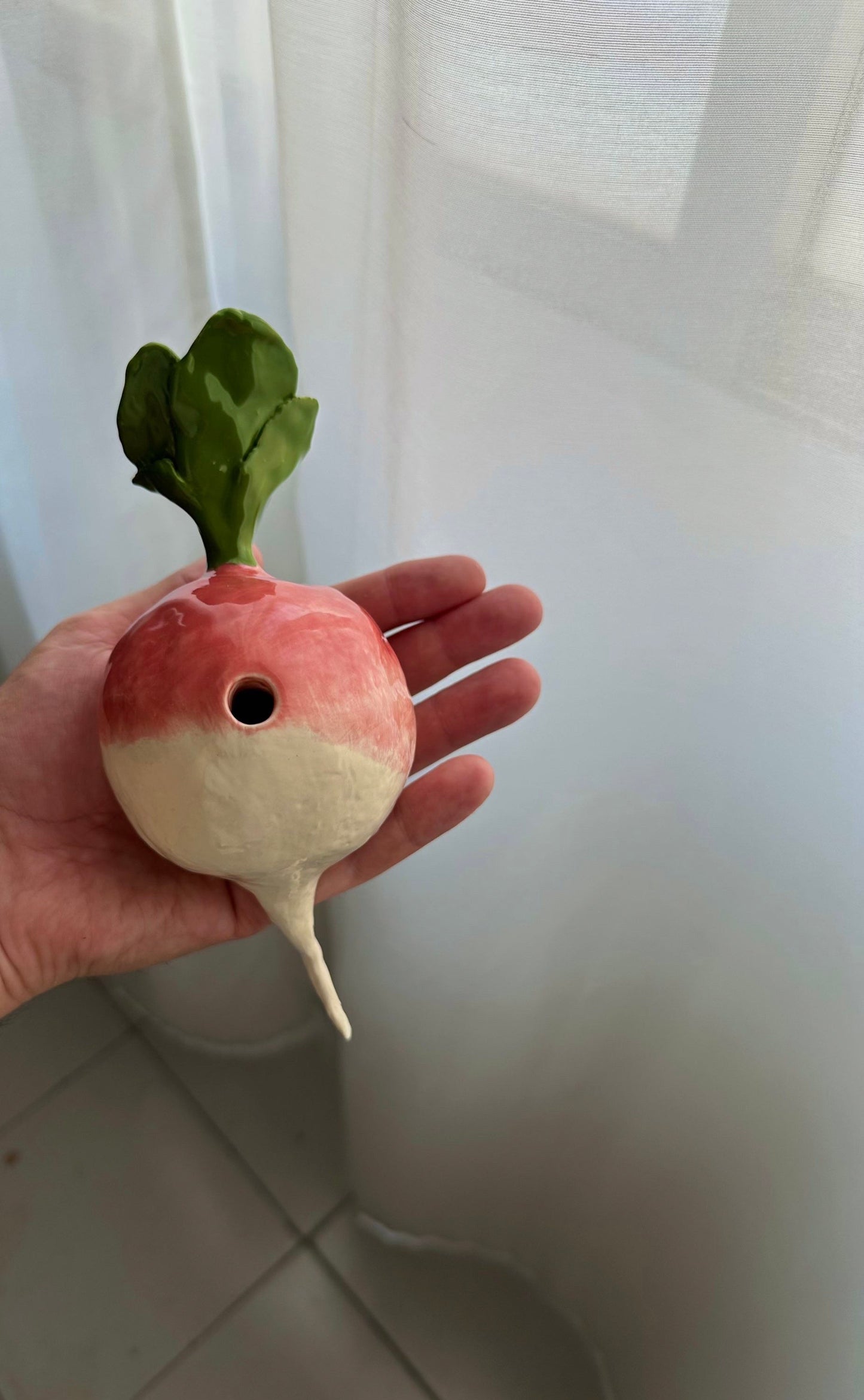 Ceramic Radish Candle Holder