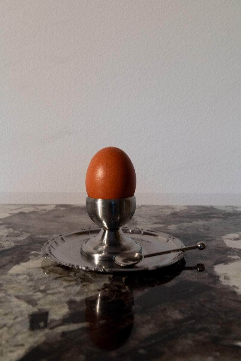 Vintage Stainless Steel Egg Cup Set