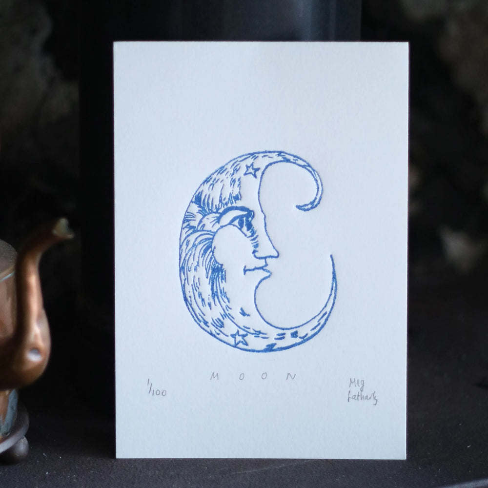 Limited Edition Moon Colour Embossing on Paper