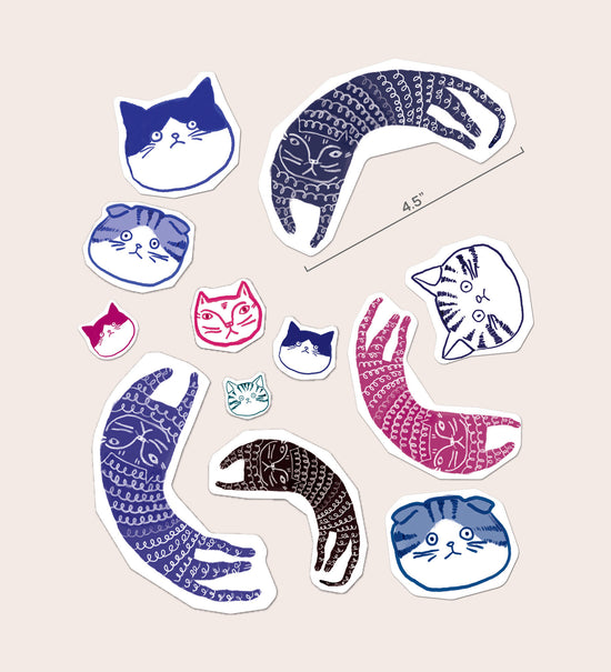 Kittens Ceramic Sticker Set