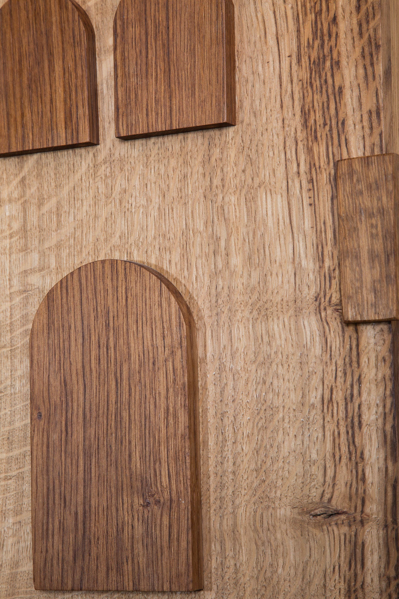 Brown Oak Key Cabinet