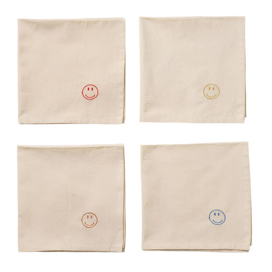 Napkin 4 pcs - Happy