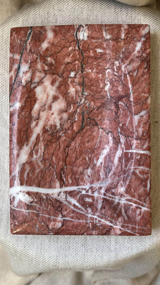 Red Marble Soap Dish