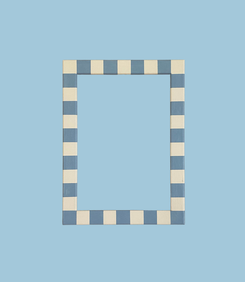 Picture Frame, Baby Blue Skinny Stripes Picture Frame