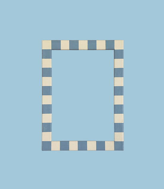 Picture Frame, Baby Blue Skinny Stripes Picture Frame