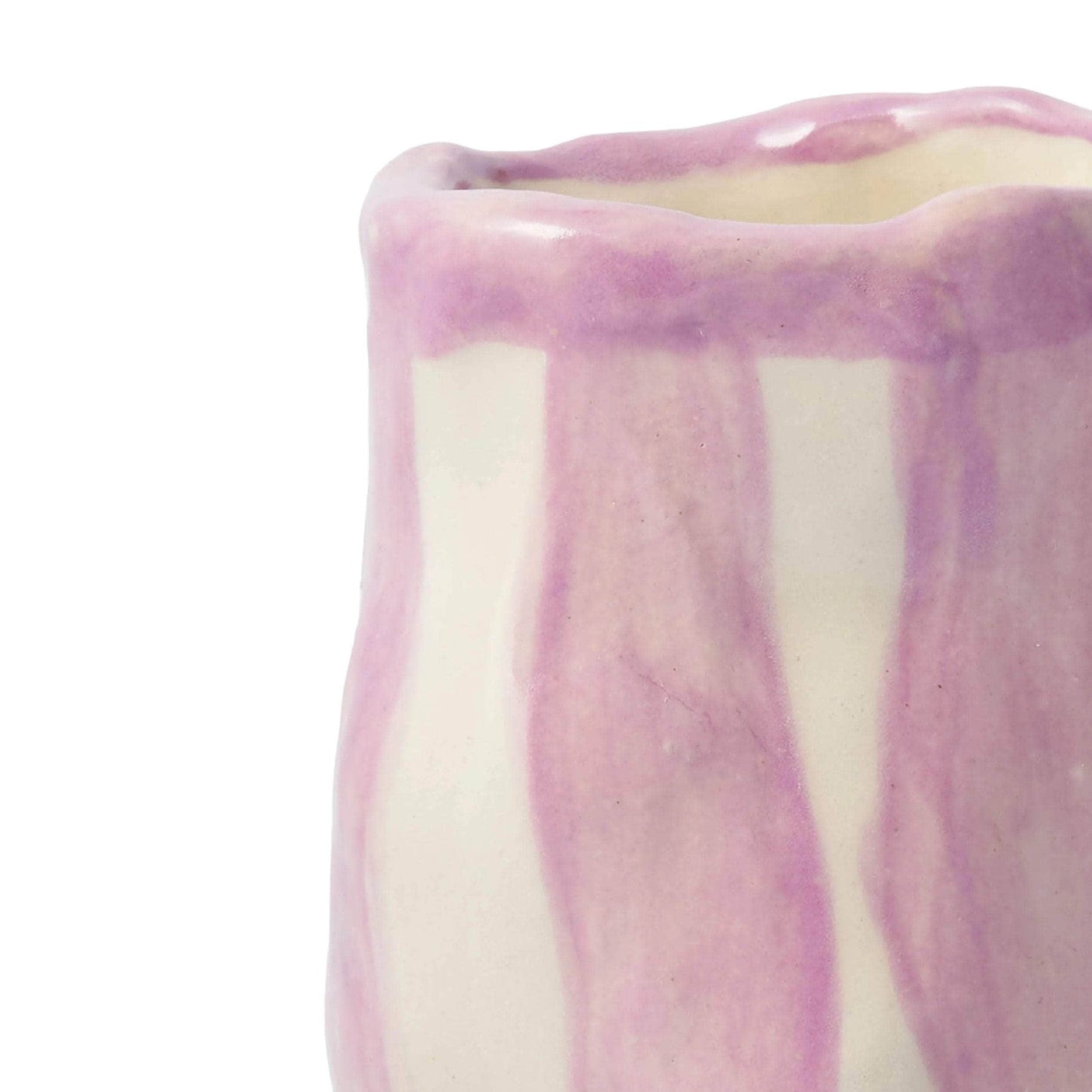 Violet Candy Stripe Vase