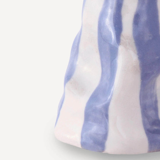 Dark Lavender Candy Stripe Candle Holder