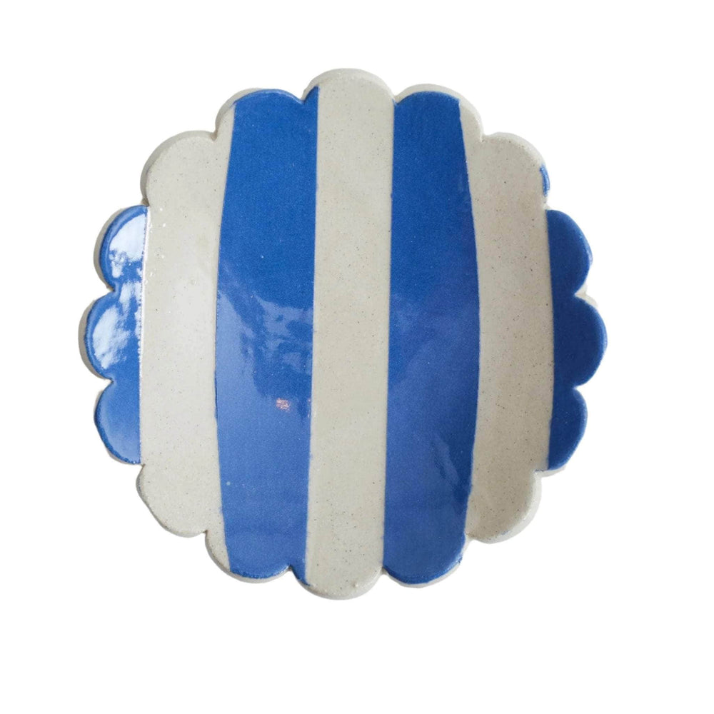 Duci Striped Trinket Dish Blue