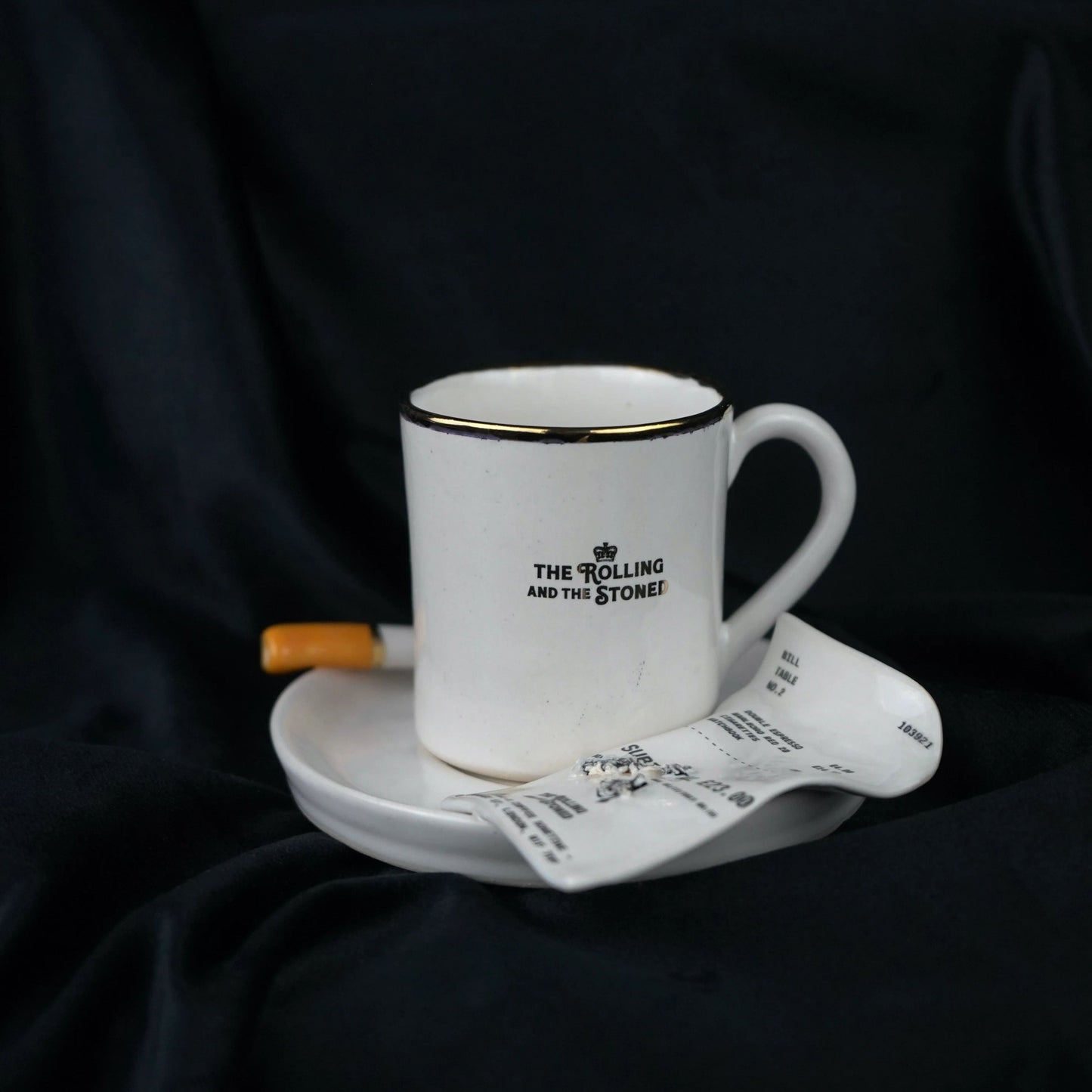 Check Please Espresso Cup & Saucer