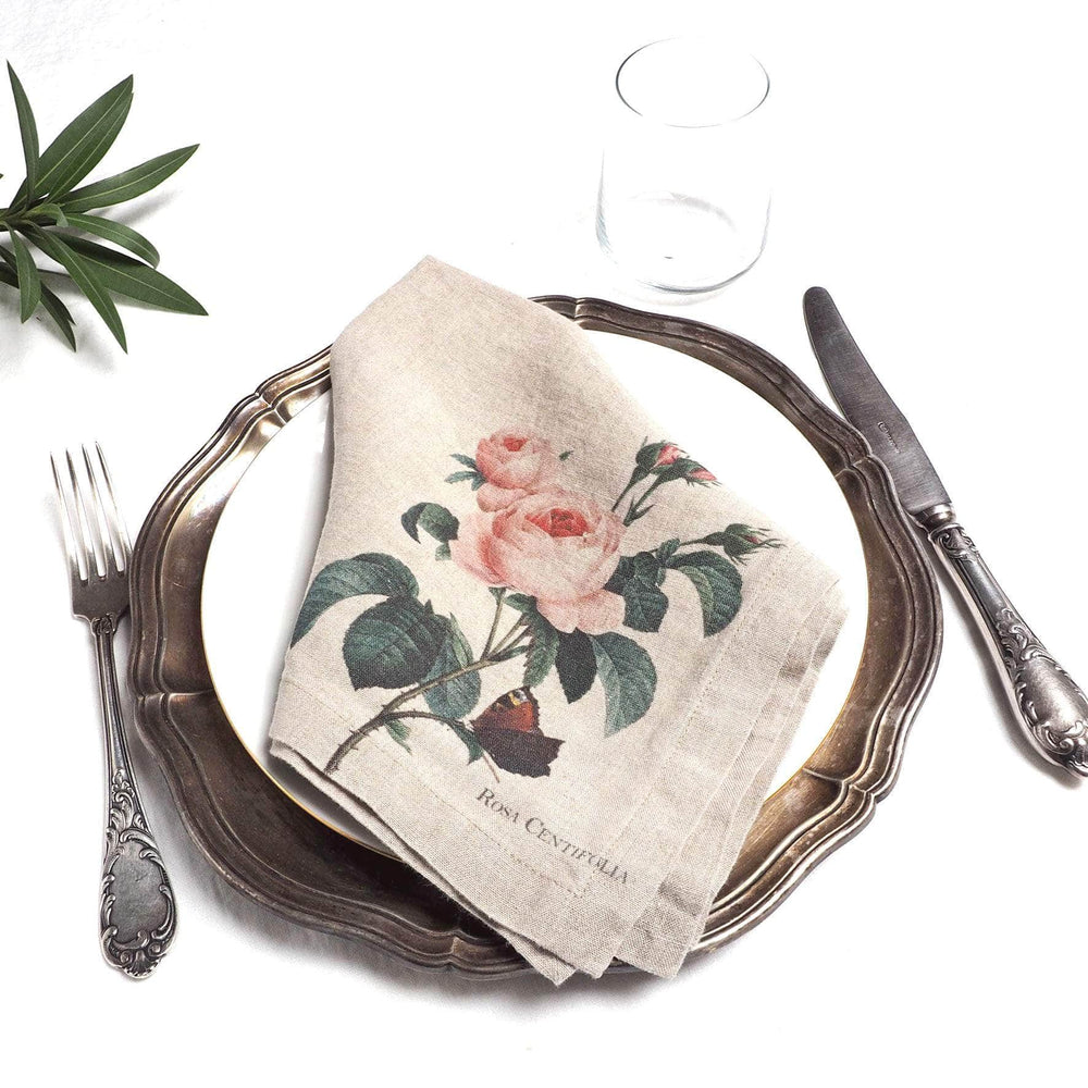 Linen Napkins GARDEN FLOWERS Set of 6