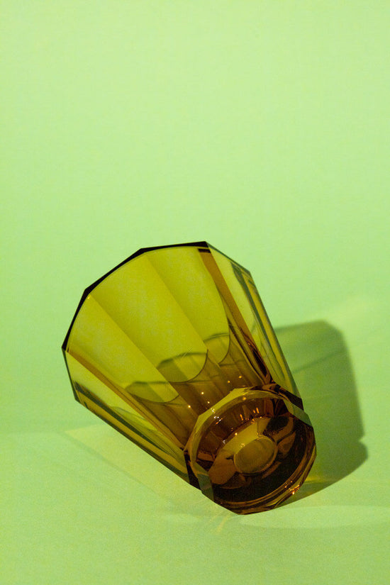 Art Deco Amber Crystal Vase