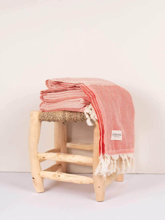 Nordic Dot Hammam Towel - Orange