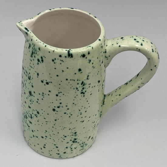 Butter Dish, Sugar Bowl, Milk Jug Set Speckled Green Glaze