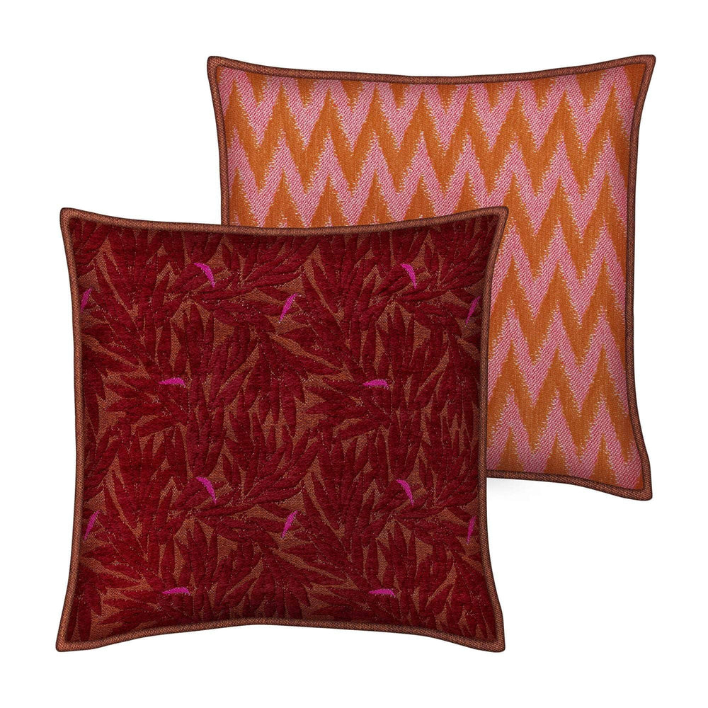 Double Sided Cushion Yoko Bordeaux & Spice x Rosita Orange & Pink