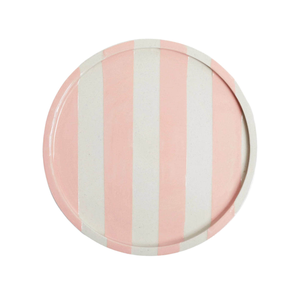 Duci Striped Plate Pink 15cm