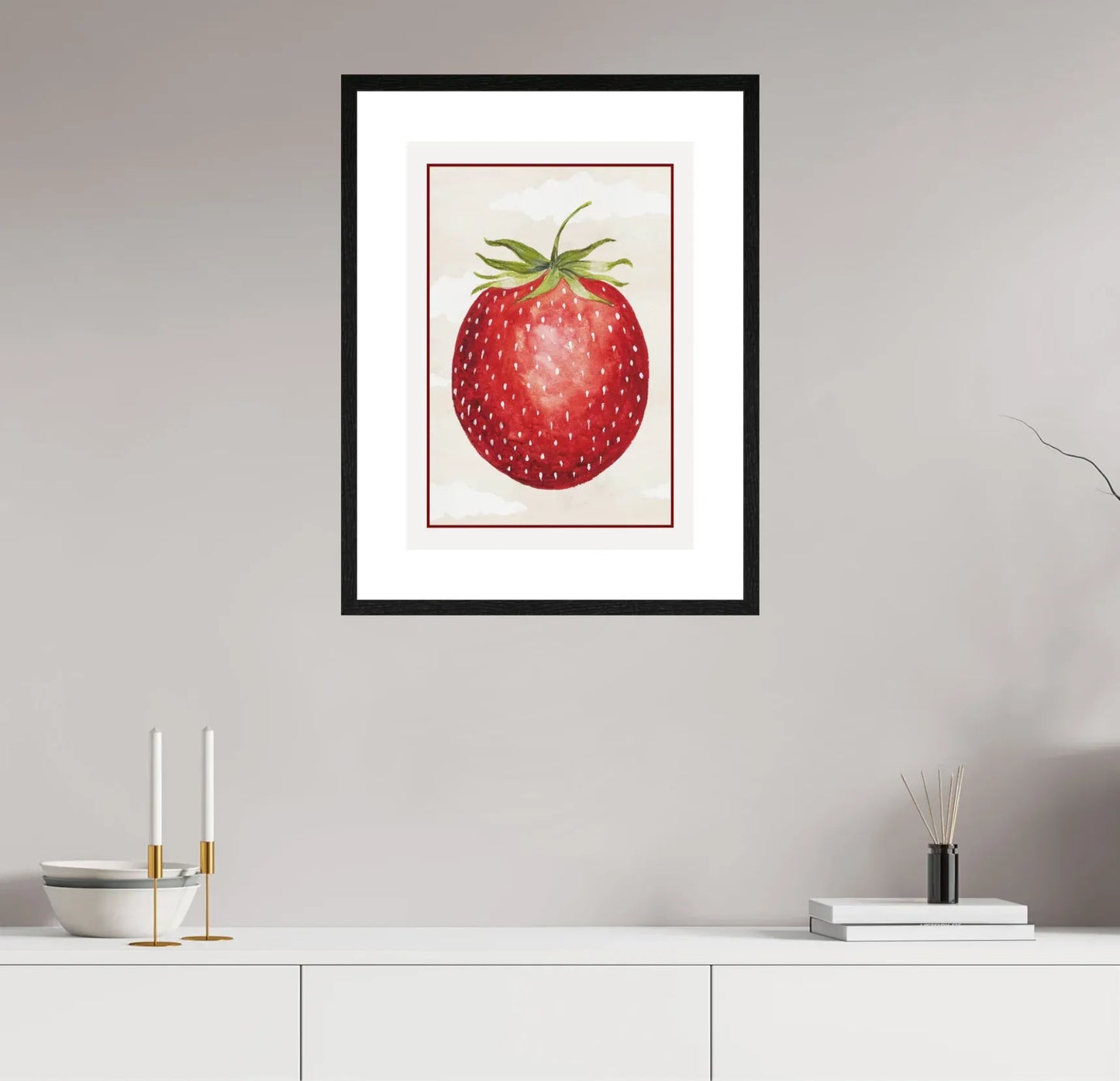 Floating Bosch Strawberry Print