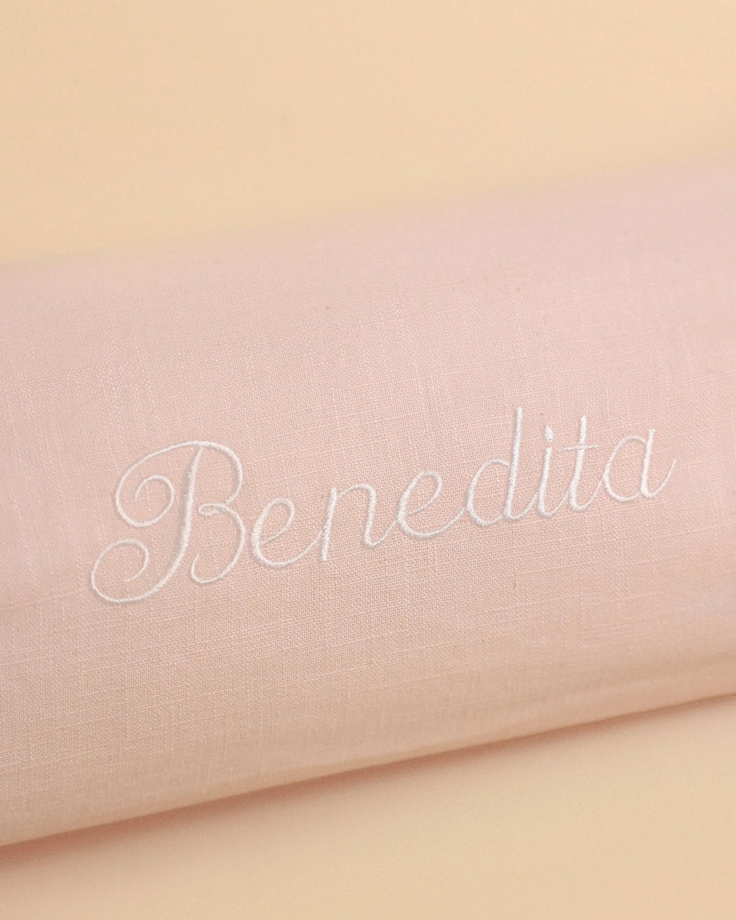 Personalised Baby Pink Bolster Pillow