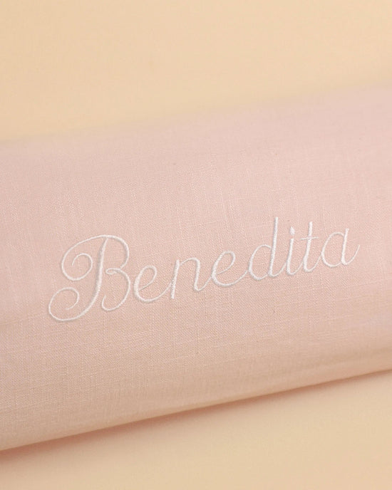 Personalised Baby Pink Bolster Pillow