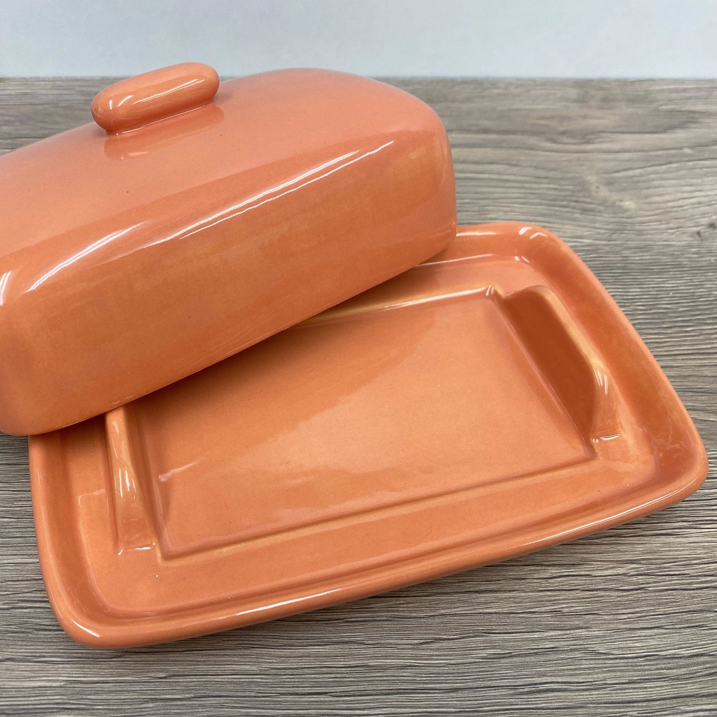 Butter Dish Orange Glaze