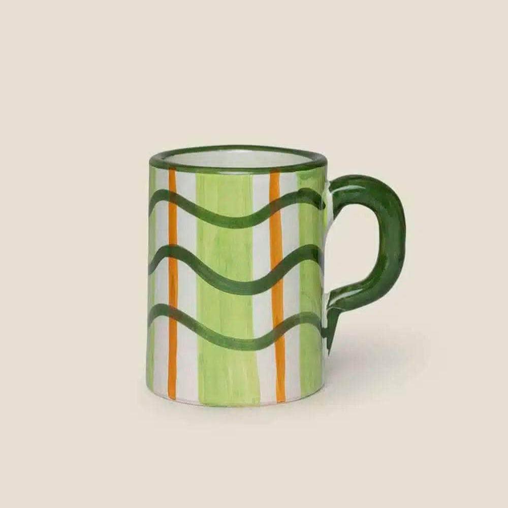 Wavy-Lines Mug in Green