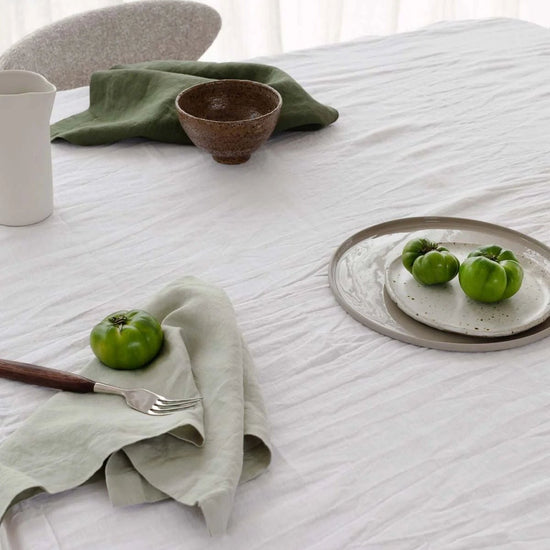 100% Linen Table Napkins - Sage Green (Set of Four)