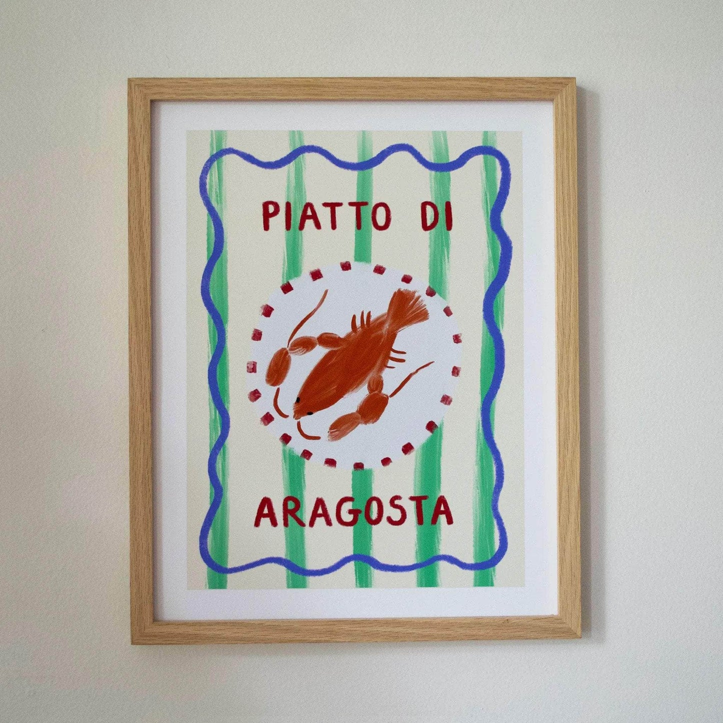 Piatto di Aragosta Art Print