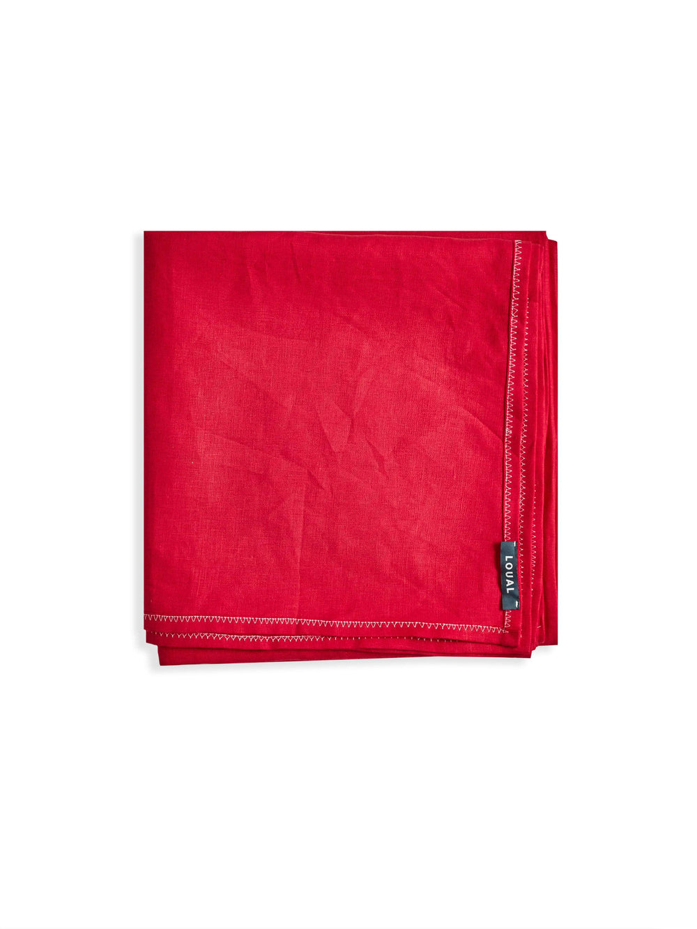 Irish Linen Large Towel - Red