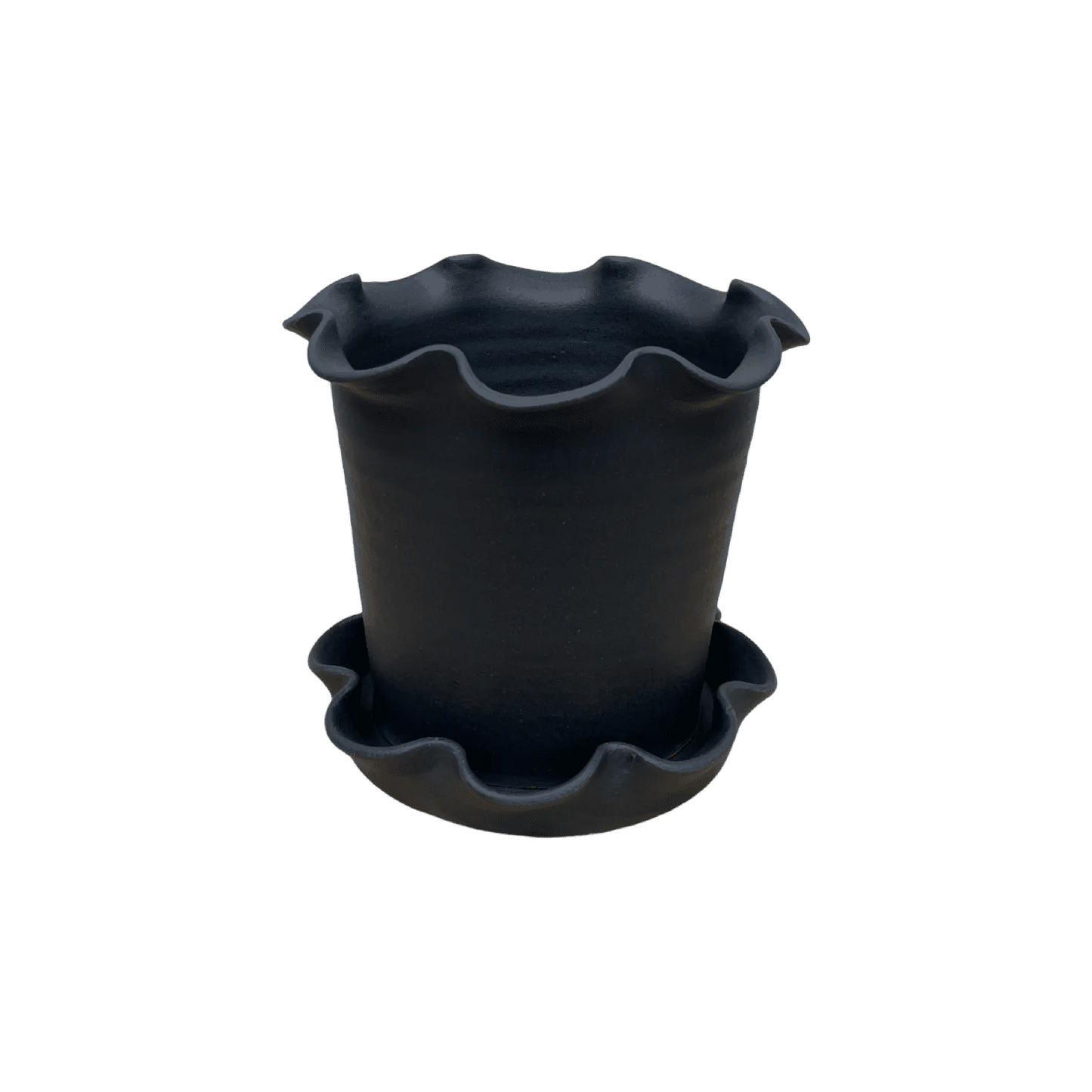 Frilly Pot - Matte Black