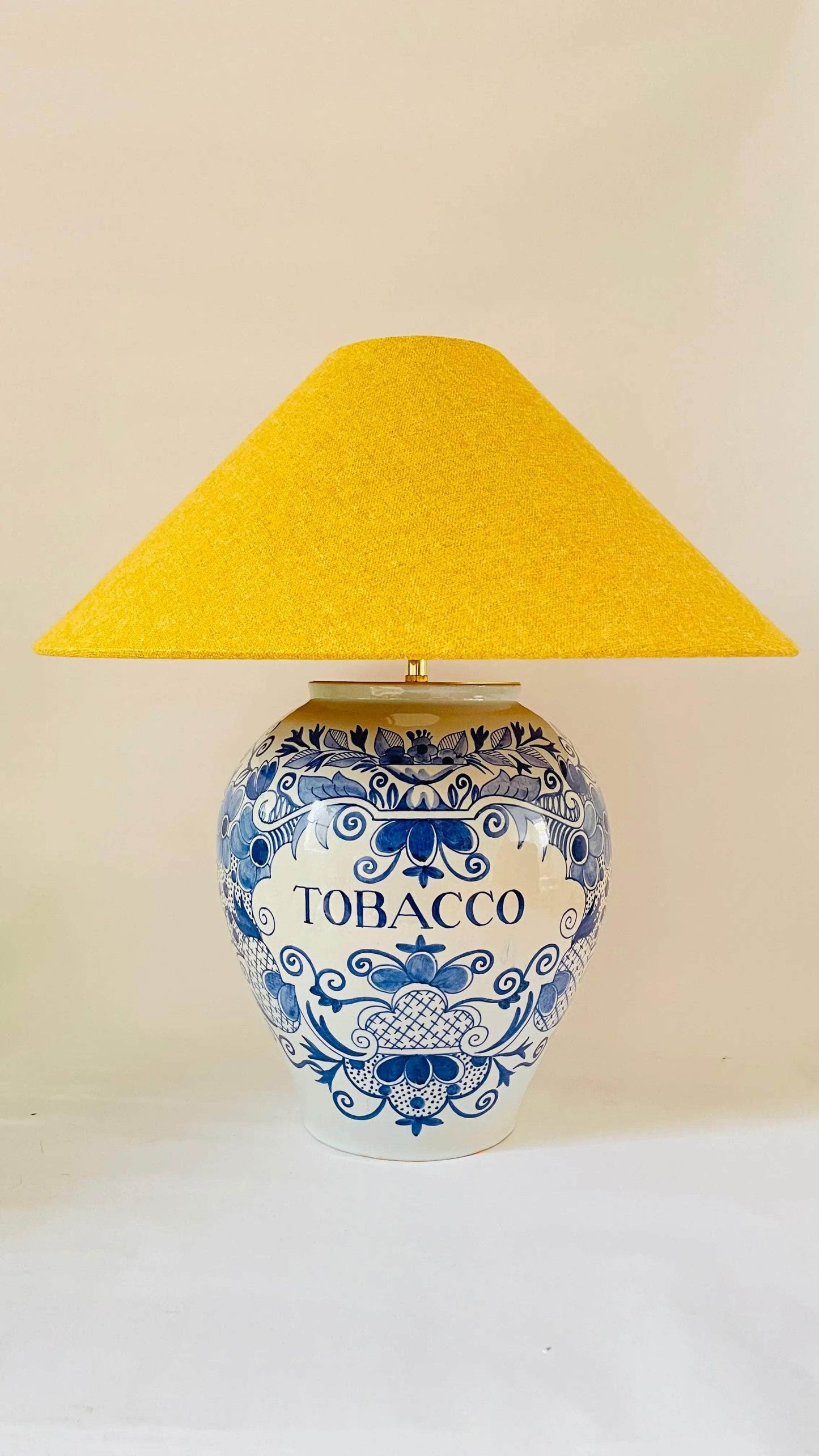 Antique Gouda Tobacco Pot Table Lamp