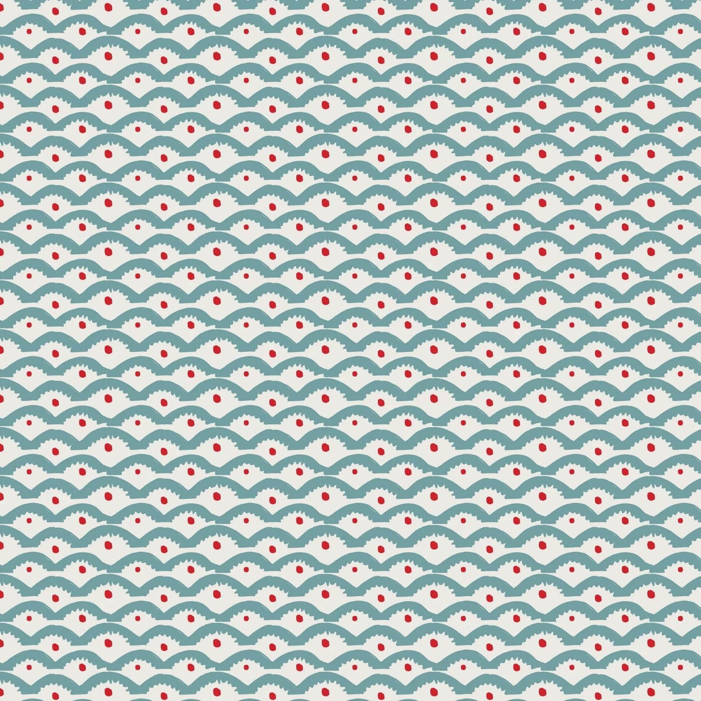 Wiggly Squiggly Wallpaper - Blue and Red