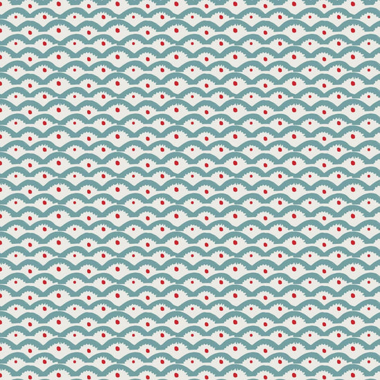 Wiggly Squiggly Wallpaper - Blue and Red