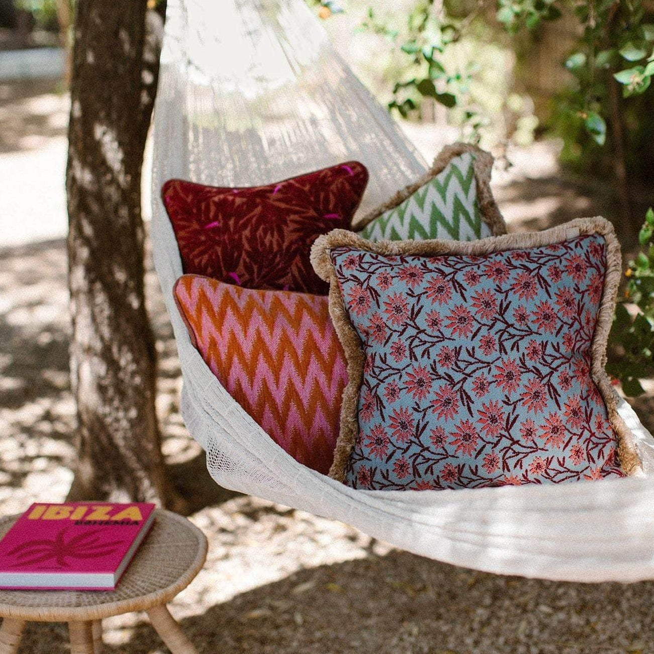 Double Sided Cushion Yoko Bordeaux & Spice x Rosita Orange & Pink